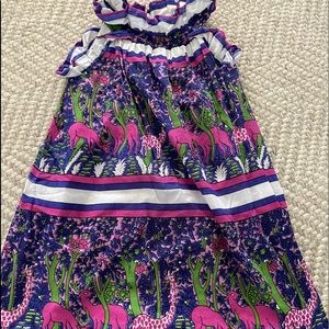 J.Crew Crewcuts purple/pink/green dress size 8